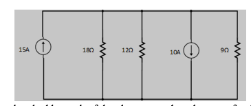 Question image for Obtain the current through the 12 Ohm resistor wi
